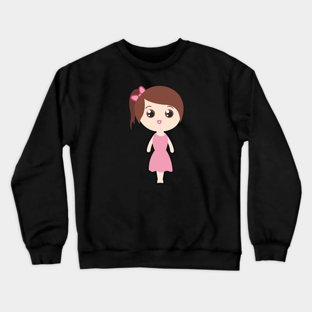 Cute girl design Crewneck Sweatshirt by BrightLightArts